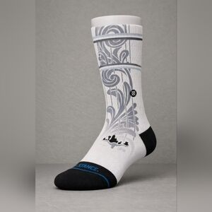 Stance Men's Dallas Mavericks, NBA, White and Black Crew Socks